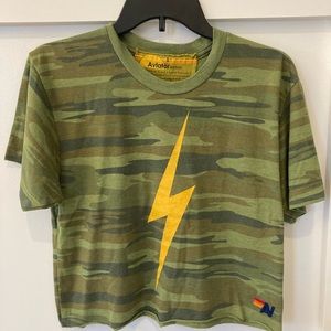 Aviator Nation camo bolt boyfriend tee